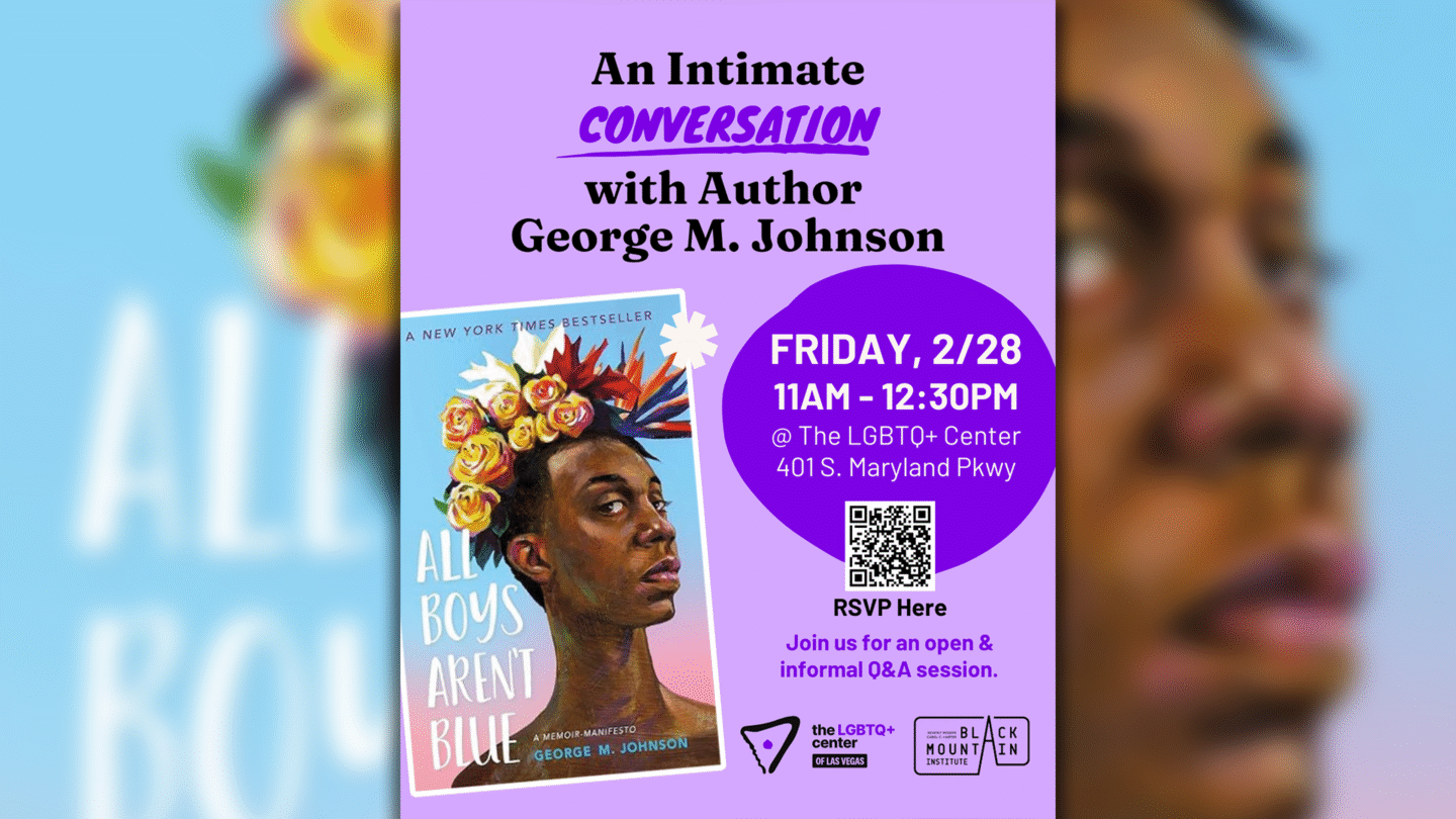 Picture for the An Intimate Conversation with George M. Johnson at The LGBTQ+ Center Event.